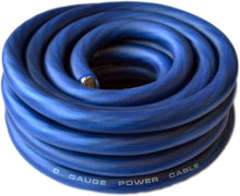 Load image into Gallery viewer, Patron 1/0 Gauge Blue 25ft Power/Ground Wire True Spec and Soft Touch Cable