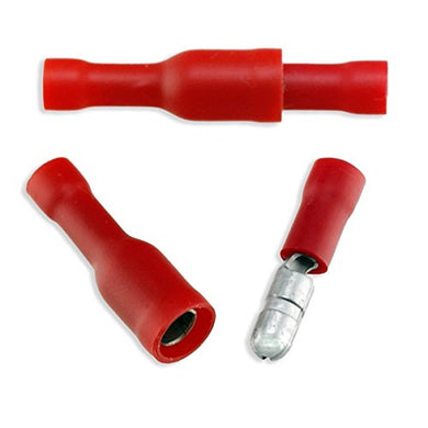 100 Red Vinyl Insulated Female & Male Bullet Disconnects 22-18 AWG by A Plus Parts House