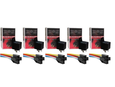 12V 30/40 AMP BOSCH/TYCO TYPE SPDT AUTOMOTIVE Wires & Harness Socket (5 pack)