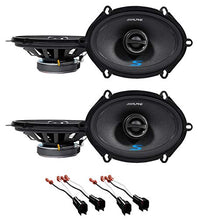 Load image into Gallery viewer, 2 Alpine S-S57 5x7&quot; Rear &amp; Front Factory Speaker Replacement Kit For 1989-97 Ford Thunderbird  + Metra 72-5512 Speaker Harness
