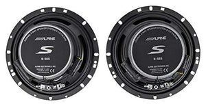 Alpine S-S65 Car Audio Type S Series 6 1/2" 320 Watt Speakers - 2 Pair with 20' Speaker Wire Package