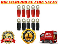 0 Gauge Ring Terminal 10 Pack 1/0 AWG Wire Crimp Cable- Red/Black 5/16 Mr DJ