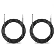 Load image into Gallery viewer, 2 Pack PRO Audio 12 Gauge 1/4 to 1/4 Mono PA DJ Speaker Cable Wire 25 foot