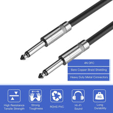 Load image into Gallery viewer, 2 Pack PRO Audio 12 Gauge 1/4 to 1/4 Mono PA DJ Speaker Cable Wire 25 foot