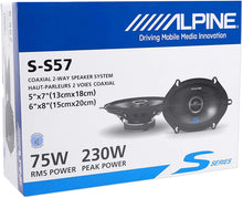 Load image into Gallery viewer, Alpine S-S57 5x7&quot; Front Factory Speaker Replacement Kit For 1989-1997 Mercury Cougar + Metra 72-5600 Speaker Harness