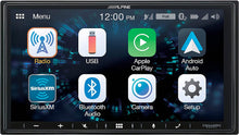Load image into Gallery viewer, Alpine iLX-W650 7&quot; Mech-Less Receiver Compatible with Apple CarPlay and Android Auto+Absolute CAM600 Universal Backup Camera License Plate Mount+Free Electrical Tape BT1700