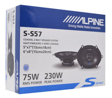 Load image into Gallery viewer, Alpine S-S57 5x7&quot; Rear Factory Speaker Replacement Kit For 1995-2003 Ford Windstar + Metra 72-5512 Speaker Harness