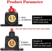Load image into Gallery viewer, 2 Absolute ICB80 4/8 AWG 80 Amp in-line Circuit Breaker with Manual Reset with Manual Reset Car Auto Marine Boat Stereo