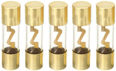 American Terminal AGU-80-5 80A AGU Fuse 10X38mm Car Audio Power Safety Protect Glass Tube Gold Plated Radio AMP Amplifier