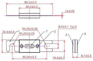 Absolute ANL-150 2 Pack ANL Fuses 150 Amp Gold Plated