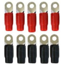 Load image into Gallery viewer, 0 Gauge Ring Terminal 10 Pack 1/0 AWG Wire Crimp Cable- Red/Black 5/16 Mr DJ