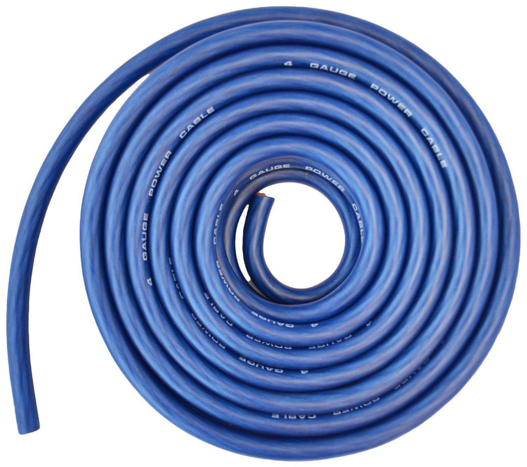 4 Gauge CW4-25BL Blue Amplifier Amp Power/Ground Wire 25 Feet SuperFlex Cable 25'