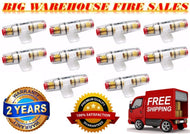 10 PACK AGU FUSE HOLDER 4 6 8 10 GAUGE IN LINE GLASS FUSES AWG WIRE GOLD