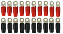 Load image into Gallery viewer, 0 Gauge Ring Terminal 20 Pack 1/0 AWG Wire Crimp Cable- Red/Black 5/16 Mr DJ