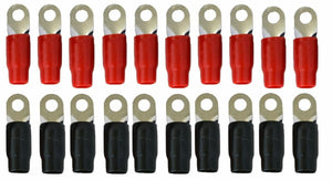 0 Gauge Ring Terminal 20 Pack 1/0 AWG Wire Crimp Cable- Red/Black 5/16 Mr DJ