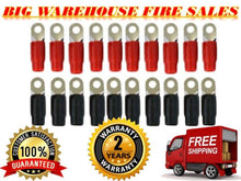 Load image into Gallery viewer, 0 Gauge Ring Terminal 20 Pack 1/0 AWG Wire Crimp Cable- Red/Black Boots- 5/16