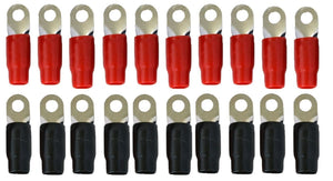 0 Gauge Ring Terminal 20 Pack 1/0 AWG Wire Crimp Cable- Red/Black 5/16 Patron