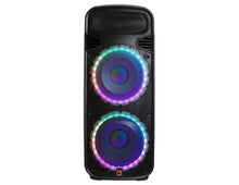Load image into Gallery viewer, 2 MR DJ PBX6300BAT 4500 Watts Dual 12&quot; Rechargeable PA DJ Party Speaker Bluetooth, Light, Echo, MIC
