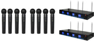 2 Mr Dj MICVHF-8800 4 Channel Professional PA/DJ/KTV/Karaoke VHF Handheld Wireless Microphone System with Digital Receiver