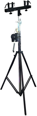 14FT TRUSS LIGHTING CRANK STAND 220 LBs & UNIVERSAL BLACK T ADAPTER DJ PA CLUB