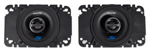 Alpine S-Series S-S69 6"X9" 2-Way Coaxial Speaker and S-S40 4" Coaxial Speaker