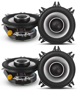 2 Alpine S-S40 Car Speaker 280W Max (90W RMS) 4" Type S Series 2-Way Coaxial Car Speakers, Contains 4x6" Adapter Plate